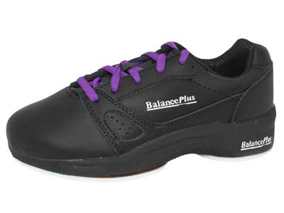 BalancePlus 400 series curling shoe with optional purple shoelaces