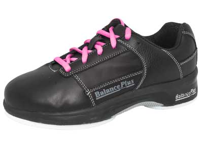 BalancePlus 500 series curling shoe with optional neon pink shoelaces