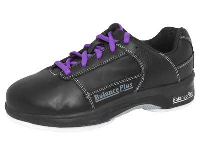 BalancePlus 500 series curling shoe with optional purple shoelaces