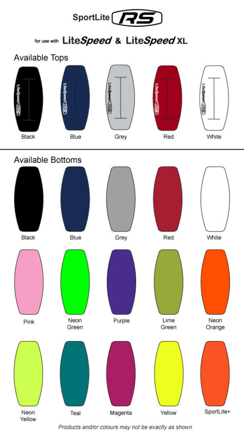 RS sleeve available colours chart