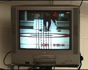 video monitor Howard camp of line of delivery on technology of curling